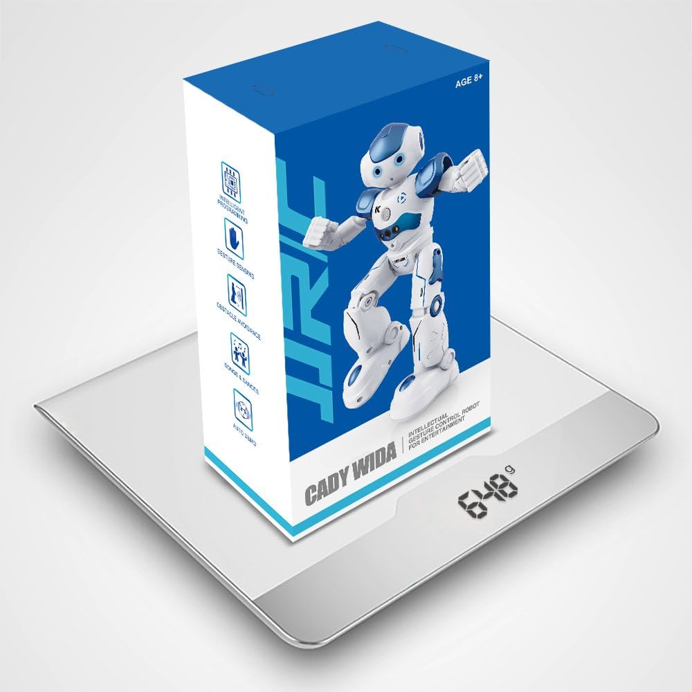 Robot Toys for Kids 2-4, Robot Remote Control for Kids Interactive Rechargeable Smart Dancing Educational Programmable Gesture Sensing Toddler RC Robot Boy Toy (Blue)