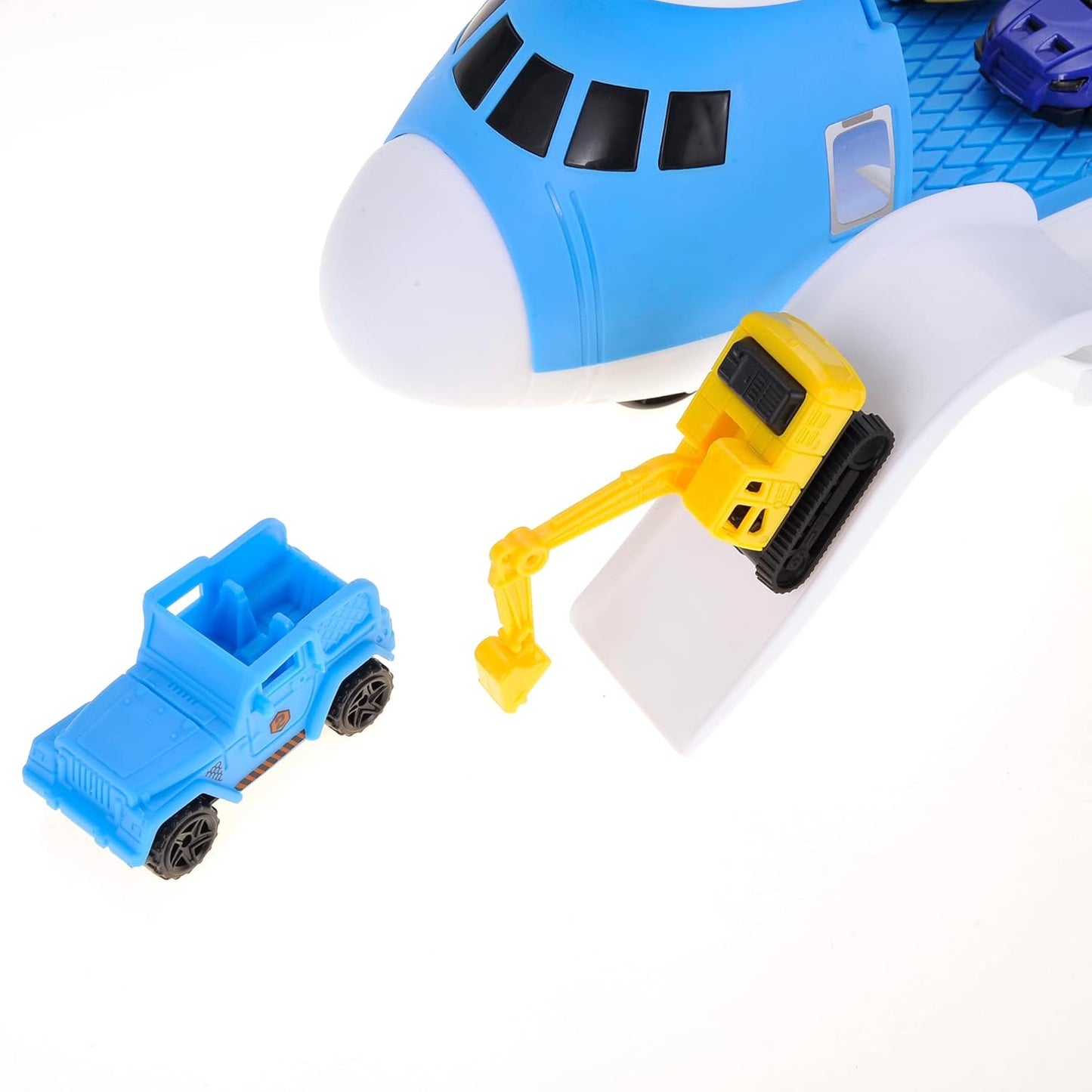 Toy Planes for Toddlers, Transport Cargo Airplane Toy Play Set with Cars, Air Plane Toys for Toddlers, Aeroplane Toys for Kids 3-5, Large Toy Cargo Plane for Boys