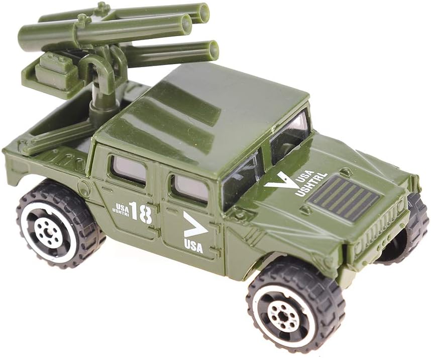 Diecast Military Vehicles, 6 Pack Alloy Metal Vehicles Models Car Toys Army Toys, Tank, Truck, Panzer, Anti Air Vehicle, and Helicopters Playset for Kids Toddlers Boys