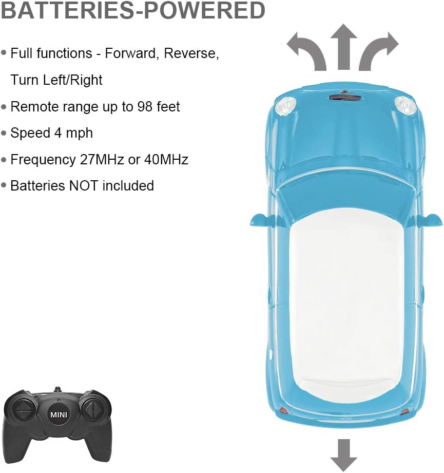 RASTAR 1:24 RC Cars Toy Mini Cooper Car for Kids Mini Cooper S Remote Control Car - Blue
