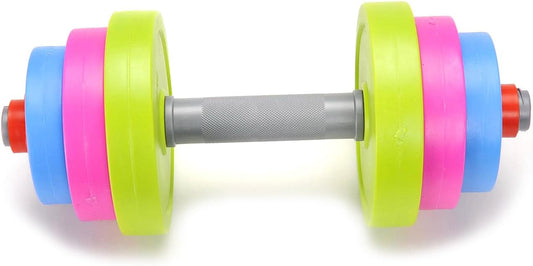 Dumbbell Toy Kids Workout Weights Set, Toddler Toy Pretend Play Lifting, Fitness & Exercise Gym Equipment, Fill Weights with Water or Sand, Beach Toys
