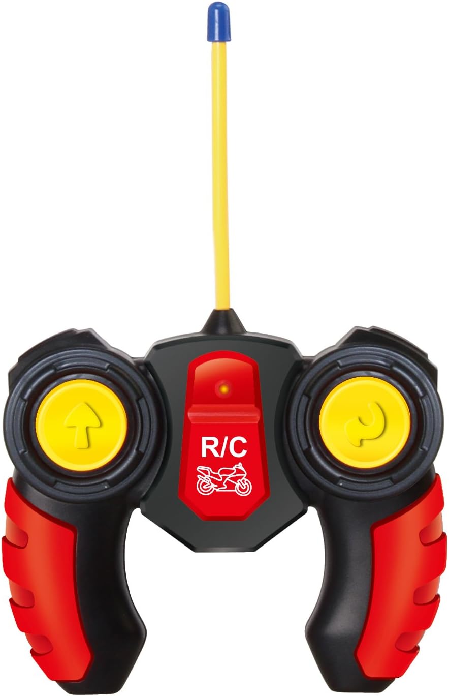 Unleash The Ultimate Racing Thrill | 360 Degree Rotate Spinning RC Race Motorcycle | Remote Control Race Biker with Dazzling Light and Sound Effect for Kids (Yellow)