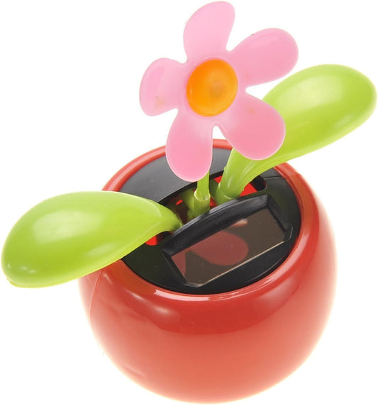 Solar Powered Dancing Flower | Desk, Window, Or Car Decoration Gift Toy | No Batteries Required | Fun Swinging Solar Flower