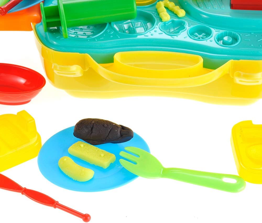 Travel Case Playset | Portable Pretend Play Kitchen Set for Kids | On-The-Go Imagination | Fast Food Play Set for Fun & Creative Role Play