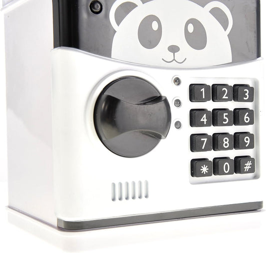 PowerTRC Cartoon Panda Electronic Password Protected Piggy Money & Coin Bank | Real Money Saving Toy Bank for Kids