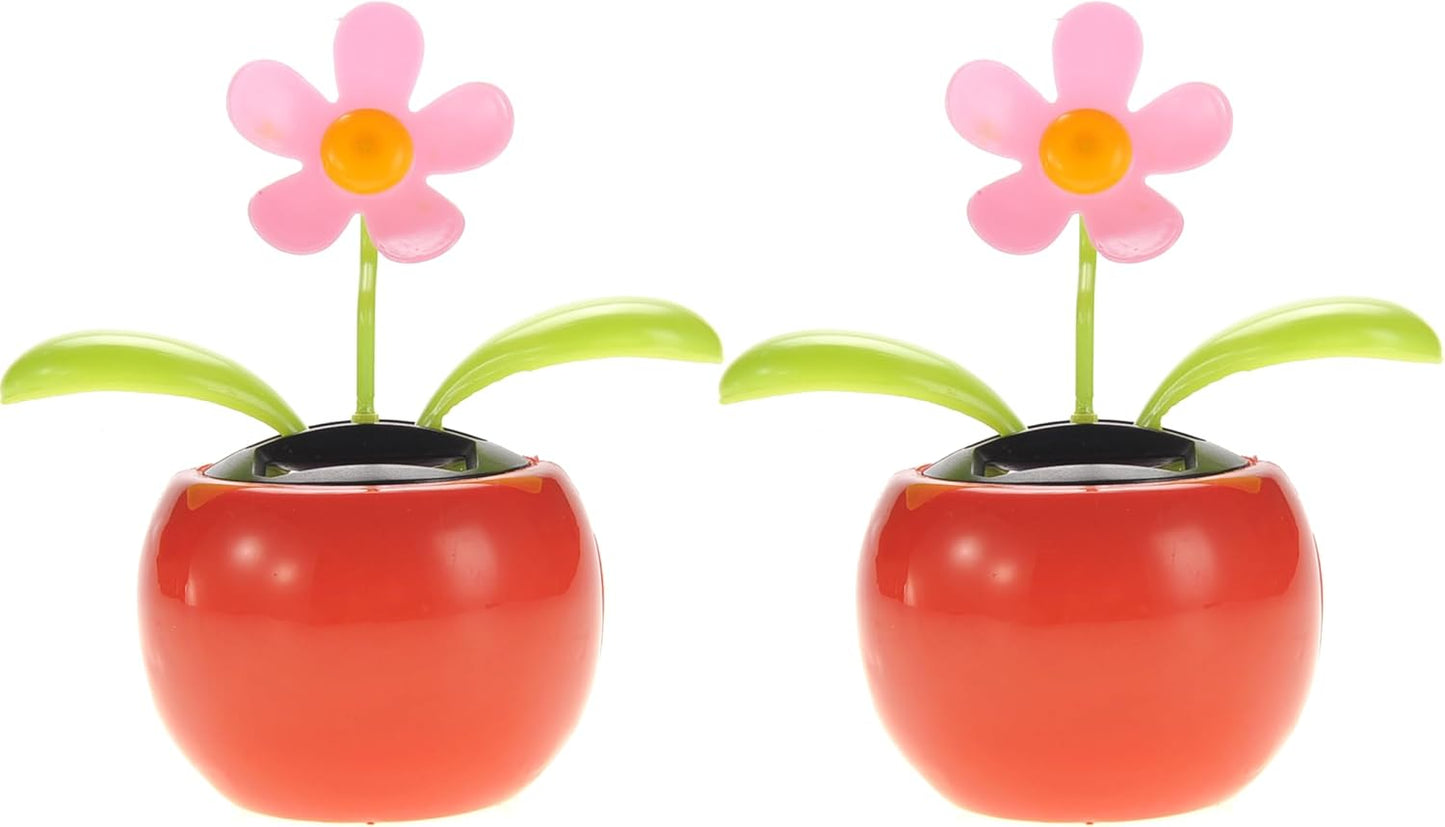 Solar Powered Dancing Flower | Desk, Window, Or Car Decoration Gift Toy | No Batteries Required | Fun Swinging Solar Flower