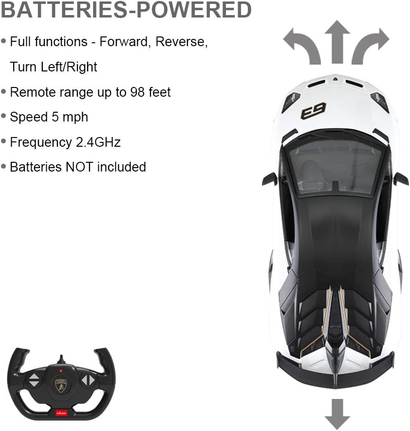 RASTAR Toy Lamborghini Car 1:14 Lamborghini Aventador SVJ Remote Control Model Car, Super RC Sport Racing Car for Kids Boys Gifts, 2.4GHz / White