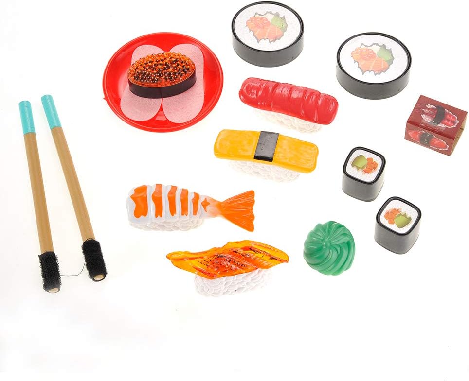 Japanese Sushi Toy Bento Box Pretend Food Set | 19 Pieces Cutting Play Food Toy Set for Kids Age 3, 4, 5, 6, 7, 8, 9+ (2 Packs)