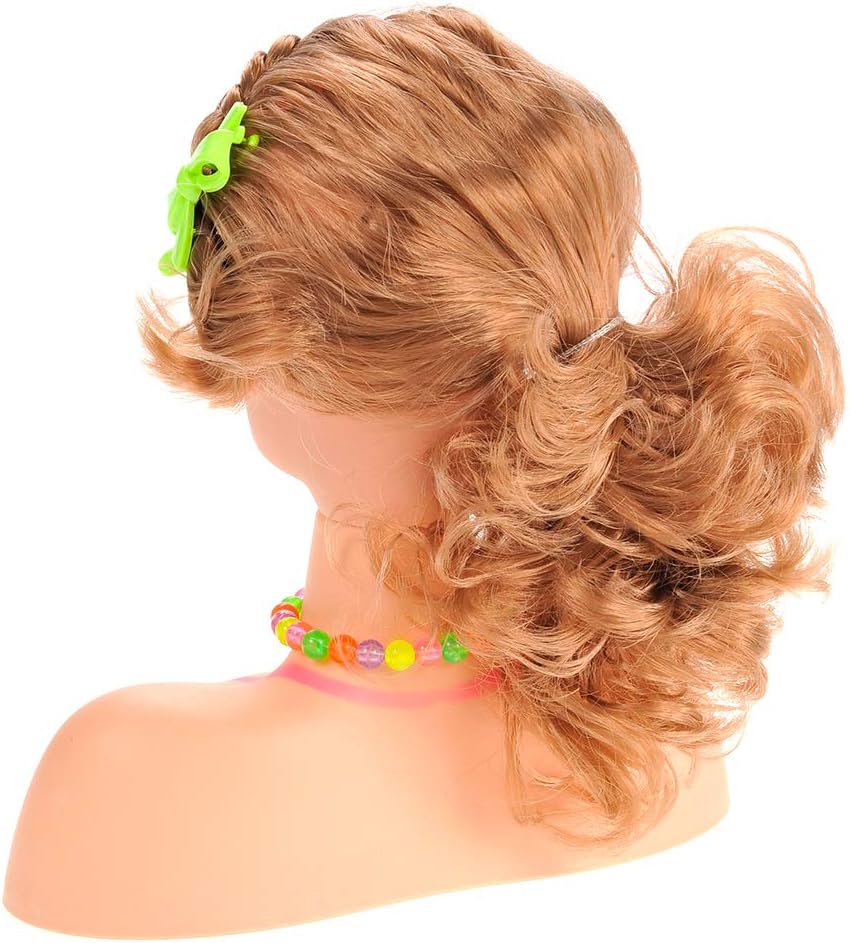 Makeup Doll Head for Hair Styling Kids Toy Kit - Washable Cosmetic Pretend Play Set with Fashion Accessories, Make up Doll for Girls Hair Dresser