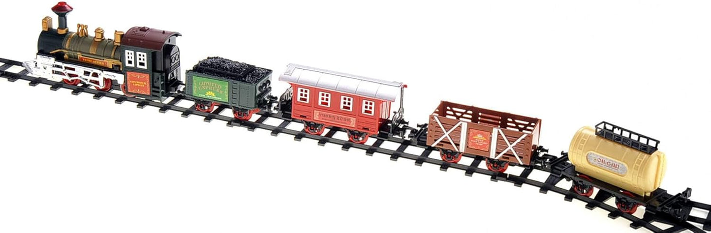 PowerTRC Train Toys for Toddlers 1-3, Train Set Toys for Kids, Christmas Train Set Train Toy w/Light & Sound Birthday Gifts for 3 4 5 6 Year Old Boys Girls