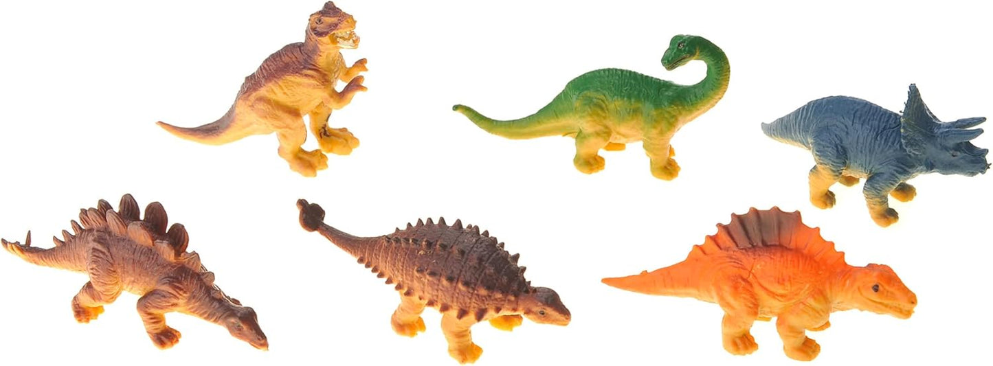 PowerTRC Jurassic Dinosaur Figures Playset with Trees, Rocks, Playmat & Container, Create a Realistic Prehistoric Dino Park, Dinosaur Toys for Kids 3-5, Gift for Boys and Girls 3 4 5 6 7