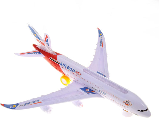 2 Packs Kids Airplane Toys, Bump & Go Action Toddler Toy Airplane with LED Flashing Light, Music, Airplane Sound, Great Gift for Boys Girls Ages 3-12