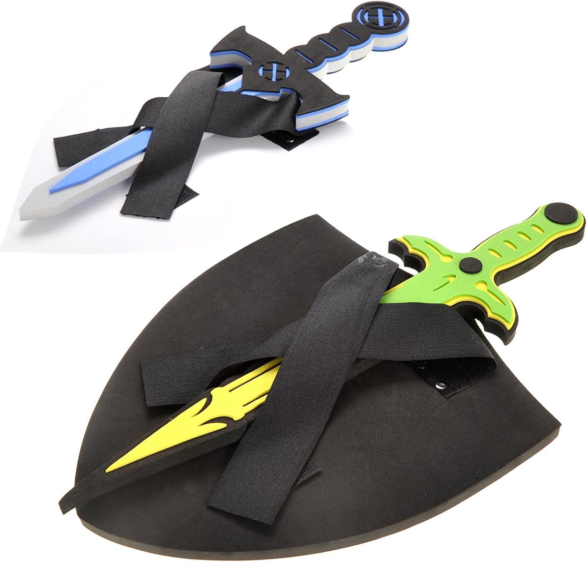 Sword and Shield Play Set | Unique Design | Foam Weapons | Kids Play Knights | White Eagle & Golden Lion Shield