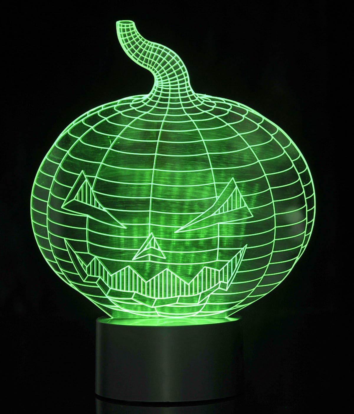 3D LED Night Light Optical Illusion Jack-O'-Lantern Pumpkin, Desk Table Lamp Color Change Multi Effects Functions | 7 Colors USB Powered Birthday & Party Gift