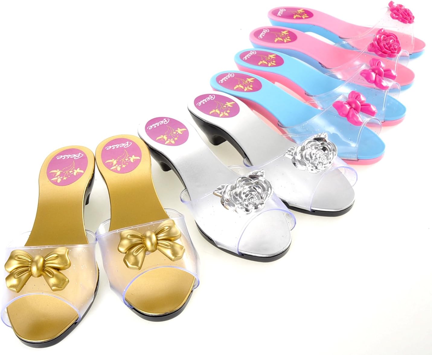 Princess Dress up and Role Play Collection Shoe Set and Jewelry Boutique Includes 4 Pairs of Shoes Multiple Fashion Accessories