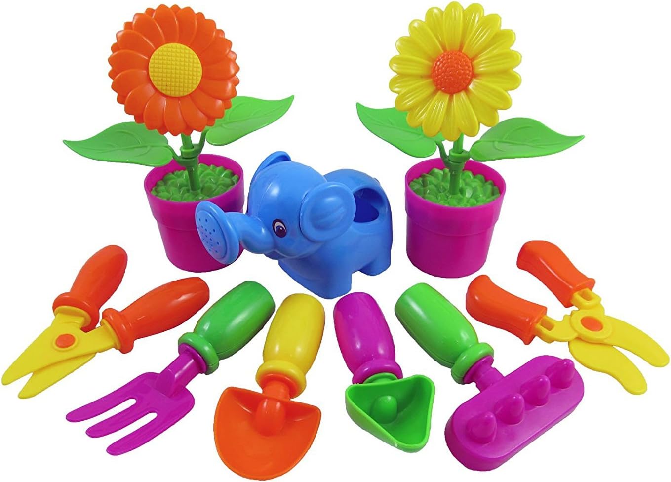 Toddler Gardening Set, Gardening Tools Toy - 9 Pieces Pretend Gardening Toys, Toddler Learning Toys, Summer Toys for Boys Girls Ages 3+