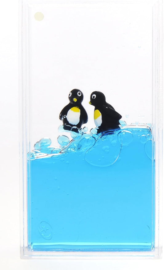 Liquid Penguin Paperweight | Surfing Sea Creatures | Calming and Relaxing Toy | Autism Toys | Children Activity | Desk Toys (2 Packs)