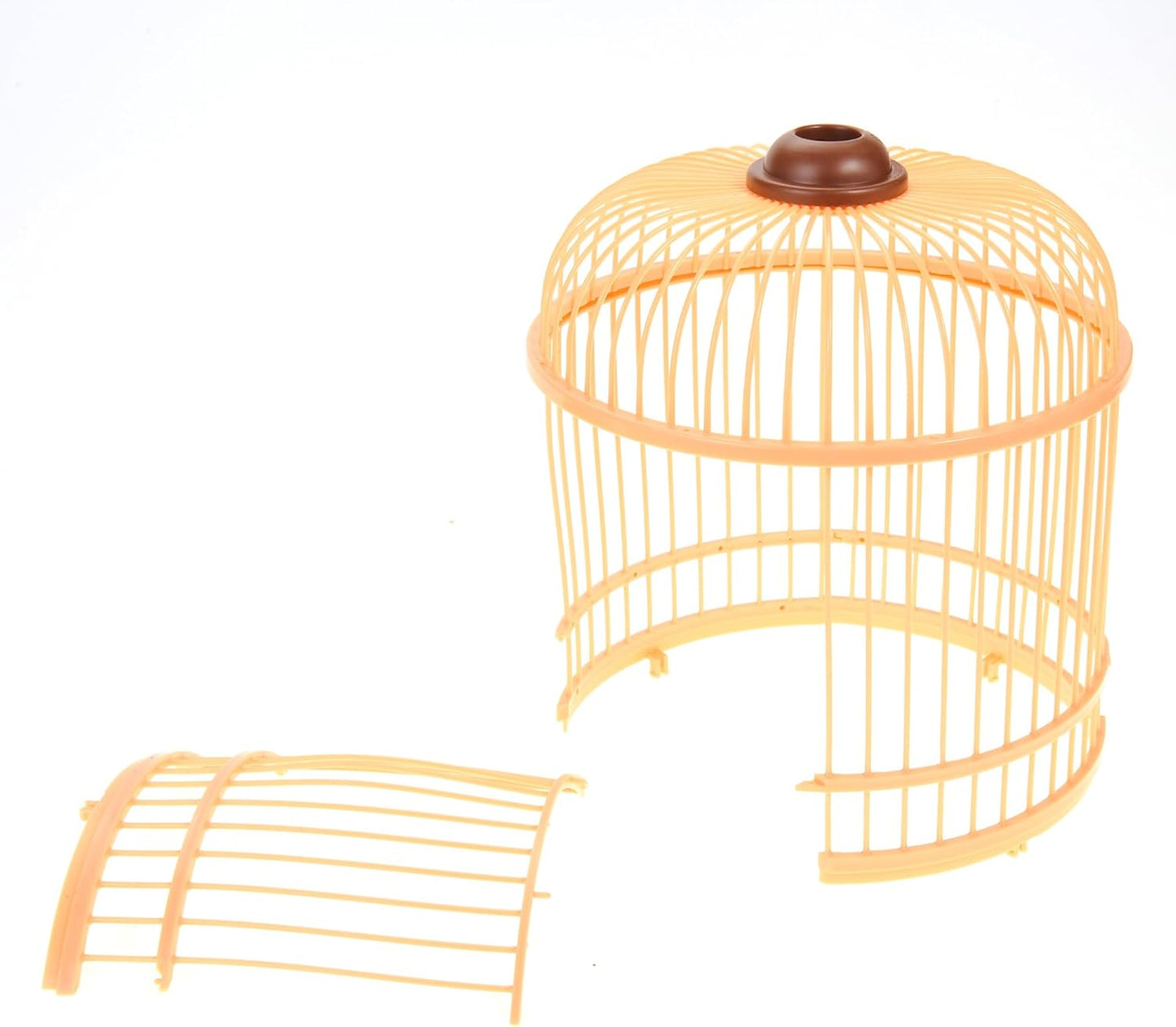 Singing & Chirping Bird in Cage, Realistic Sounds & Movements, Sound Activated, Battery Operated, Great Desk and Room Accessory, Pet Caged Bird Toy (10” x 7”)