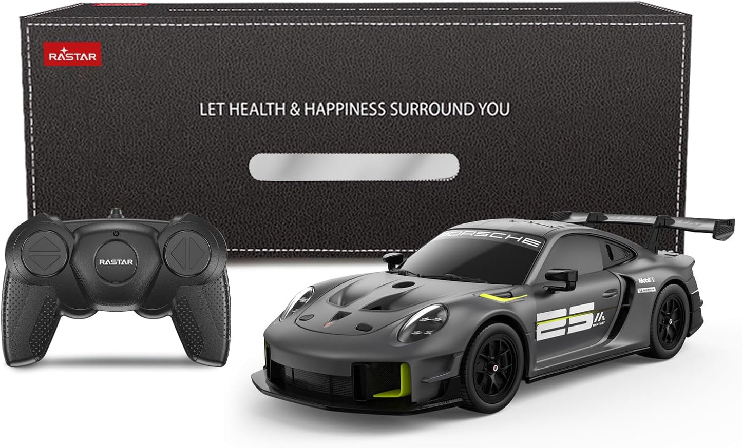 RASTAR Porsche 911 GT2 RS Model Car, 1:24 Scale RC Porsche 911 GT2 RS Clubsport 25 Remote Control Car for for Kids Adults, RC Sports Supercar Grey