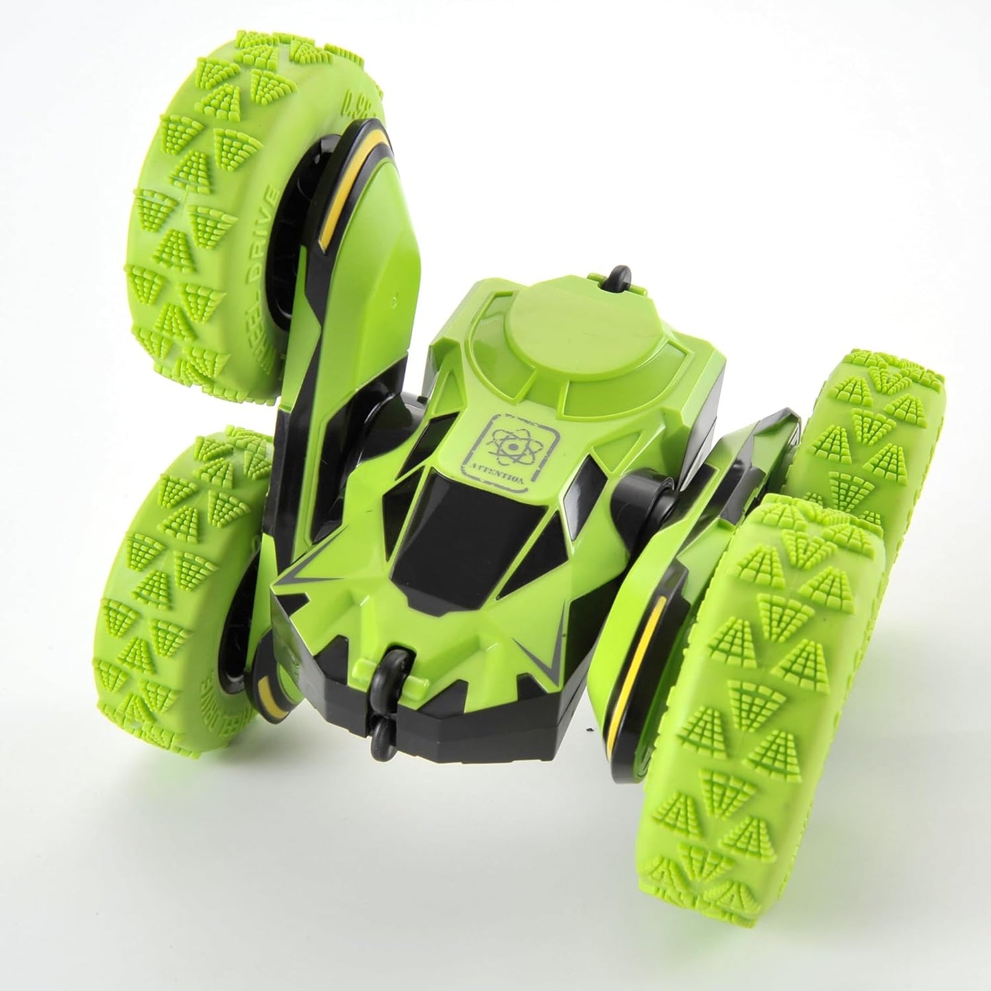 PowerTRC RC Stunt Remote Control Car 360° Rotating 4WD Double-Sided Flips Toy for Boys Girls Birthday Gift Green