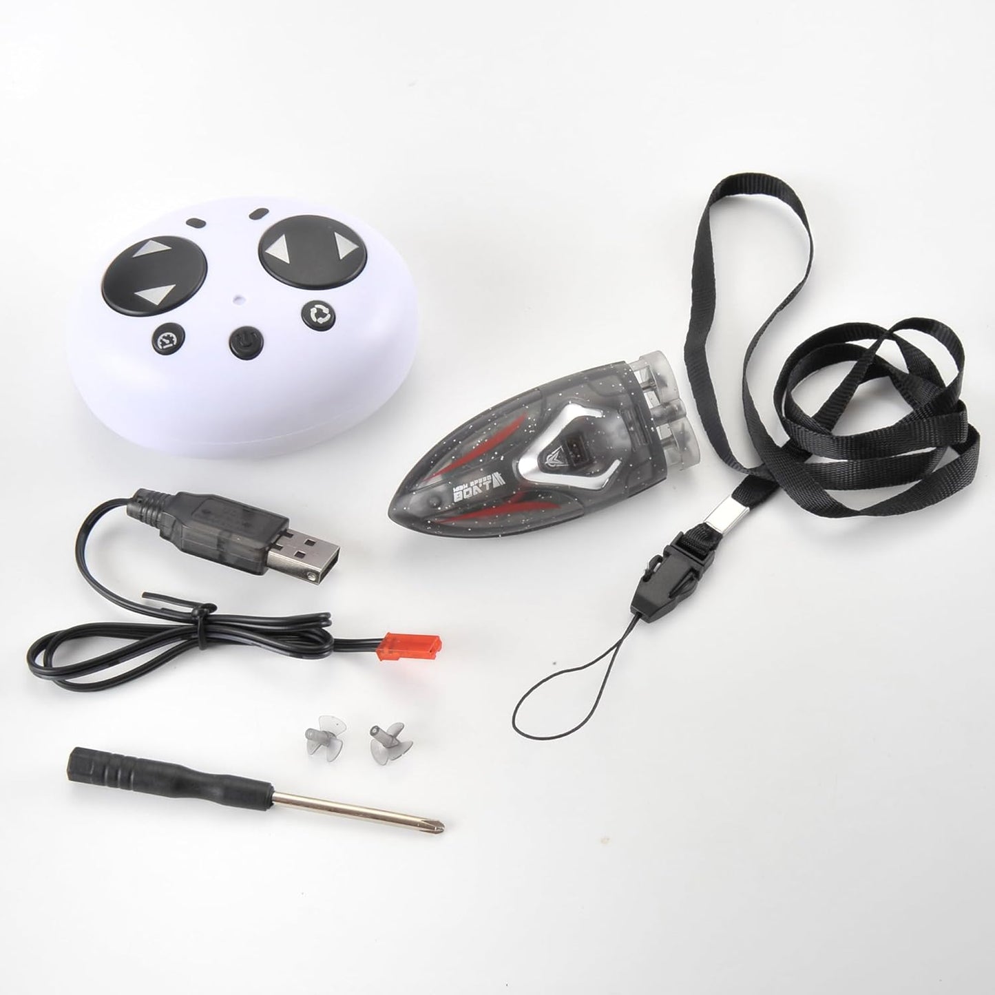 Mini Remote Control Boat RC Boat 360 Rotating 2.4 G Build in Rechargeable Battery Lake Swimming Pools Bathtubs Stunt Remote Control Boats