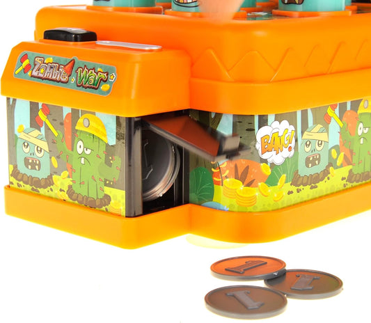 PowerTRC Arcade Pounding Mini Game for Kids | Fun Interactive Hammering and Pounding Toy | Cartoon Zombie Theme Game (2 Sets)