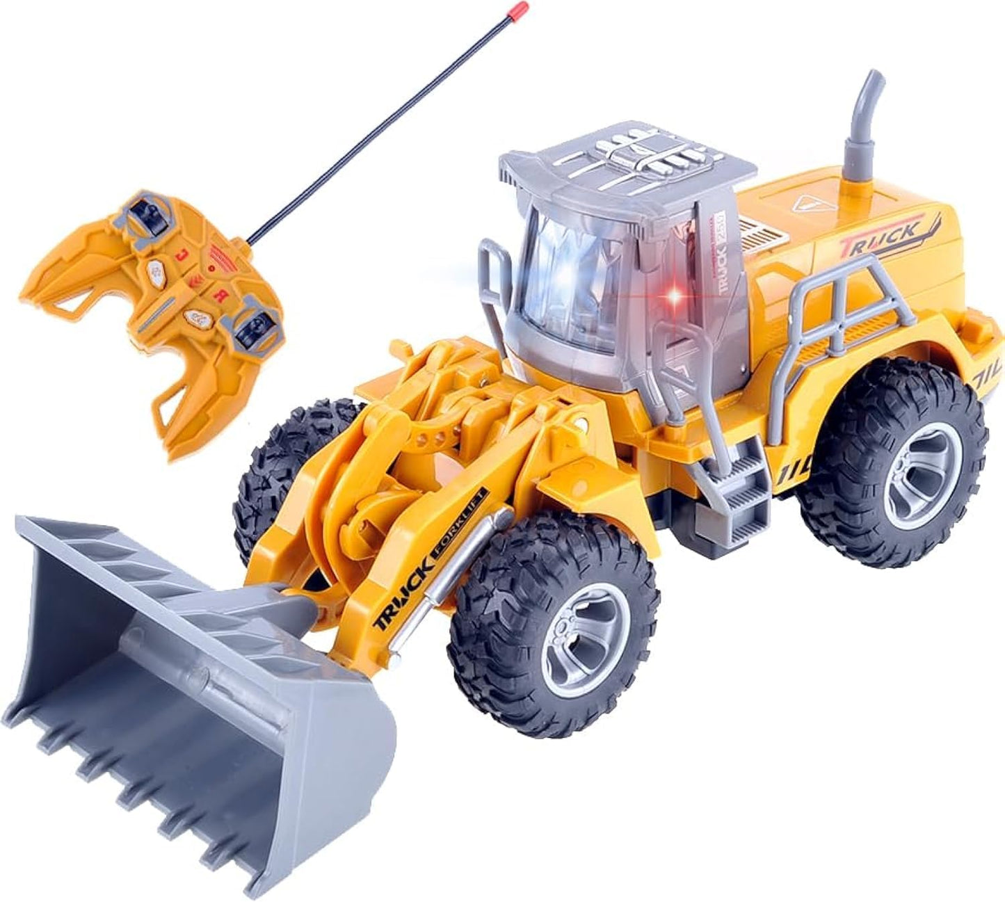 Remote Control Functional Construction Excavator Claw Vehicle Truck with Light | 1/30 Scale RC Battery Powered Engineering Digger Truck Car for Kids | Perfect for Beach Trips