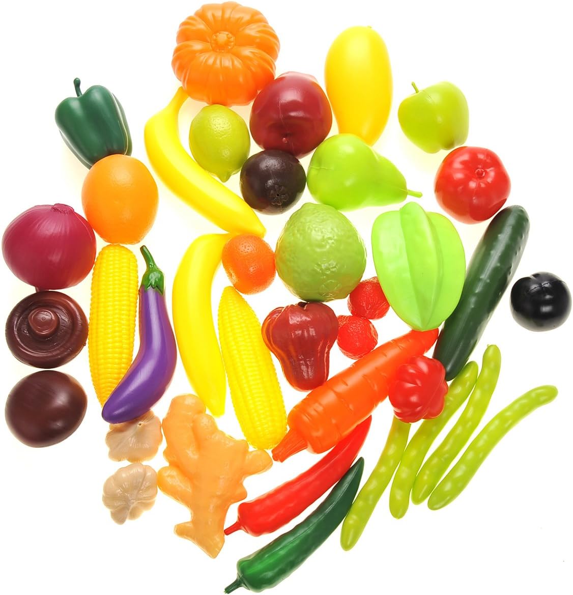 Fruits and Vegetables Shopping Basket Grocery for Kids Girls Boys (Educational Early Age Basic Skills Development Play Food Set)
