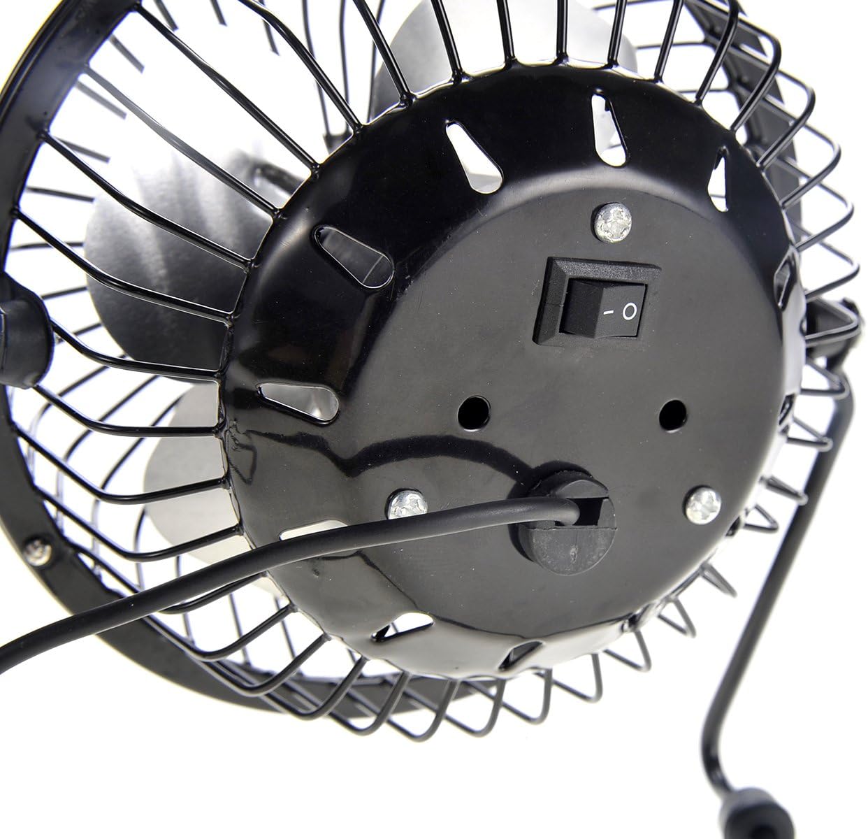 Mini USB Table Desk Personal Fan (Metal Design, Quiet Operation 3.9' USB Cable, High Compatibility)