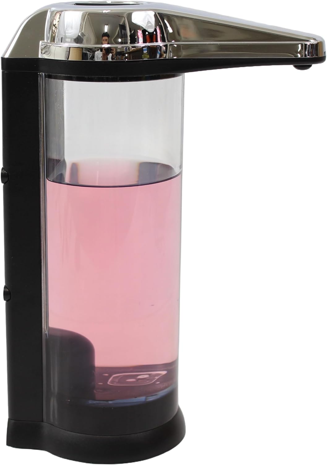 Automatic Touchless Soap Dispenser, 500ml Battery Operated Dish Soap Dispenser with Dispensing Volume Control, Ideal Soap Dispenser for Kitchen Sink, Hand Soap Dispenser, Bathroom, Chrome