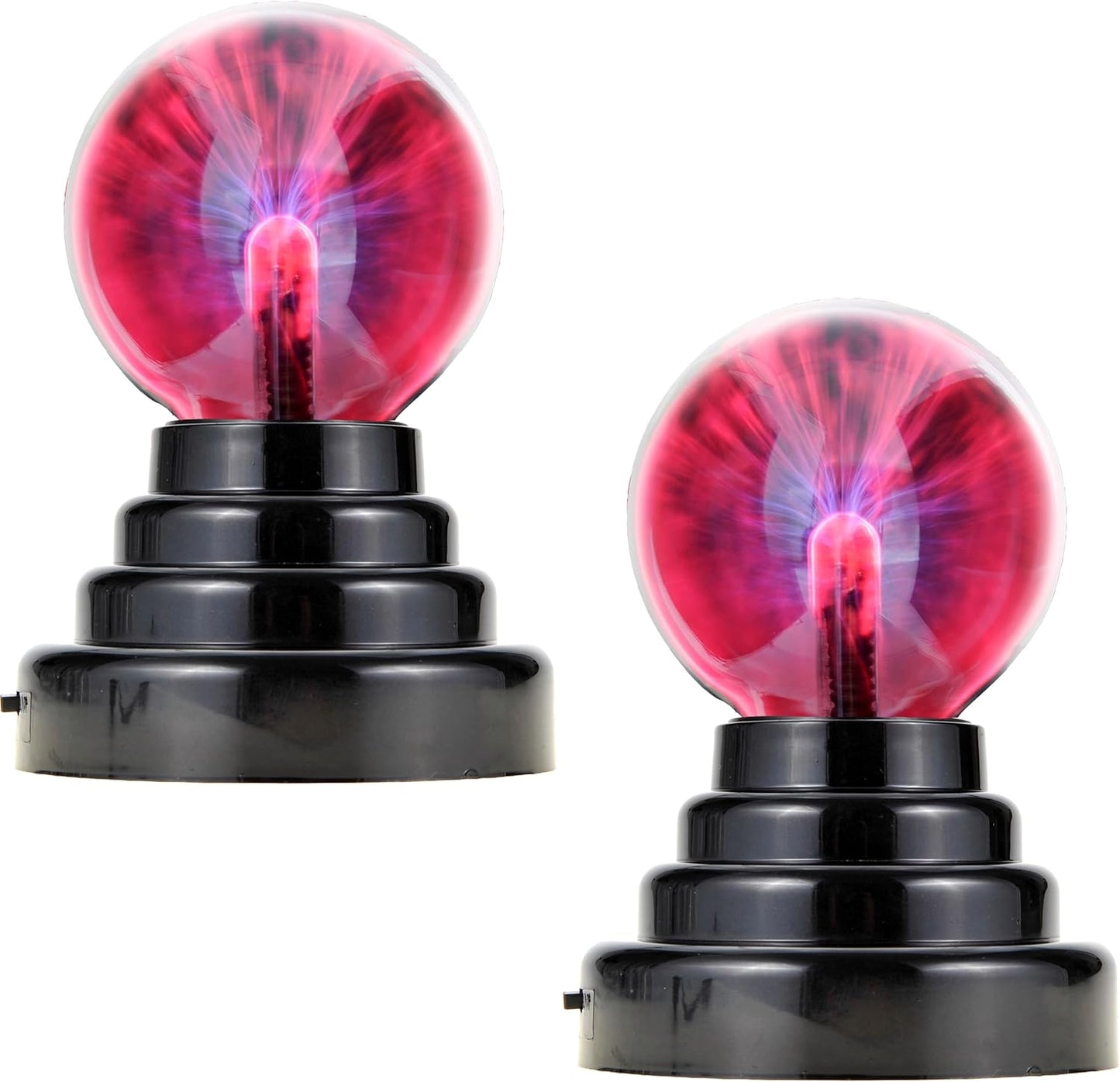 PowerTRC Plasma Ball, 3 inch Plasma Night Lamp, USB or Battery Powered Touch Responding Globe, Party Props, Bedroom Decoration for Kids