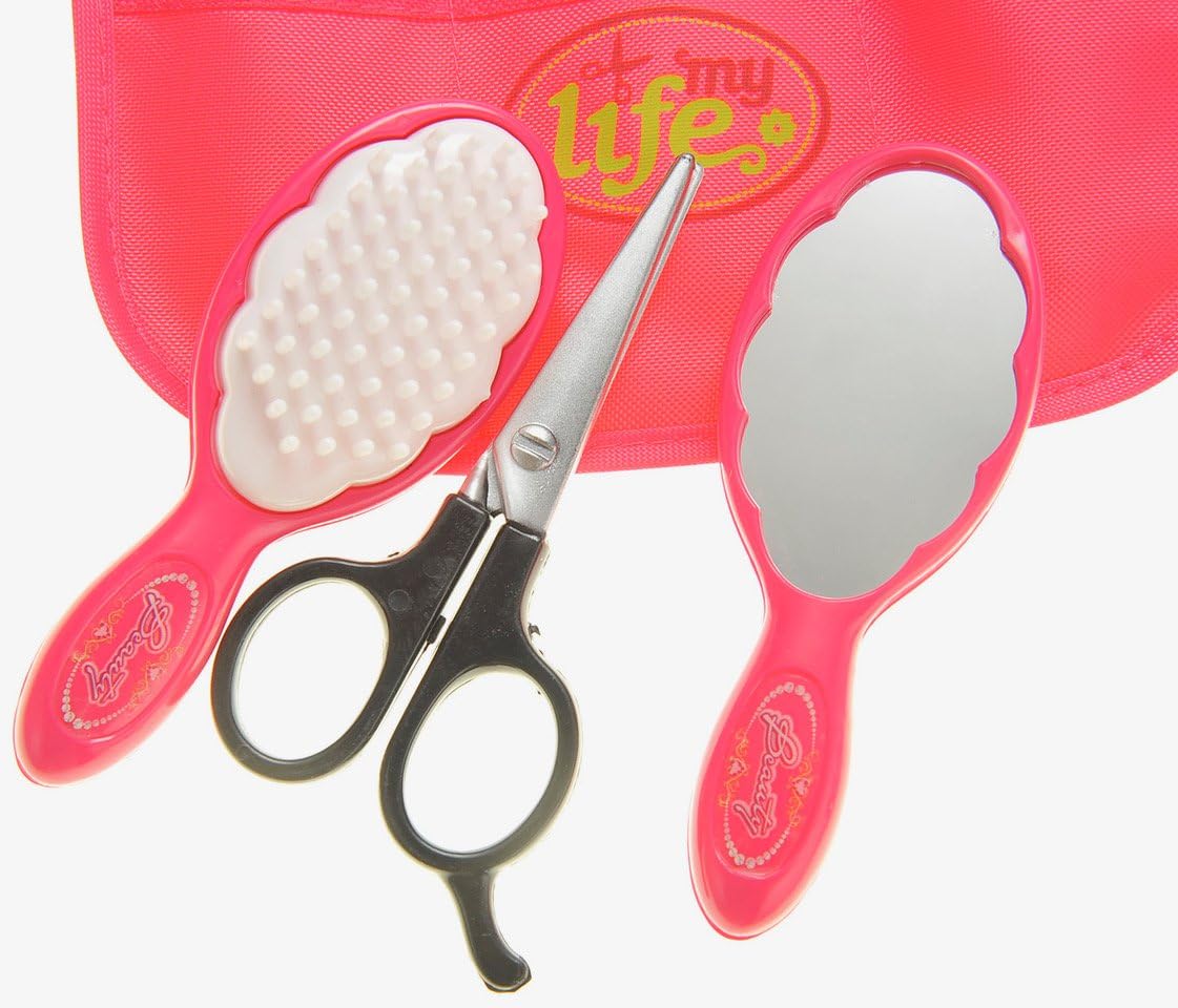 Girls Beauty Salon Set, Pretend Hair Salon Set for Girls, Girl Hairdresser Kit, Pretend Hair Styling Tools, Toddler Hair Dryer Play Set Pink