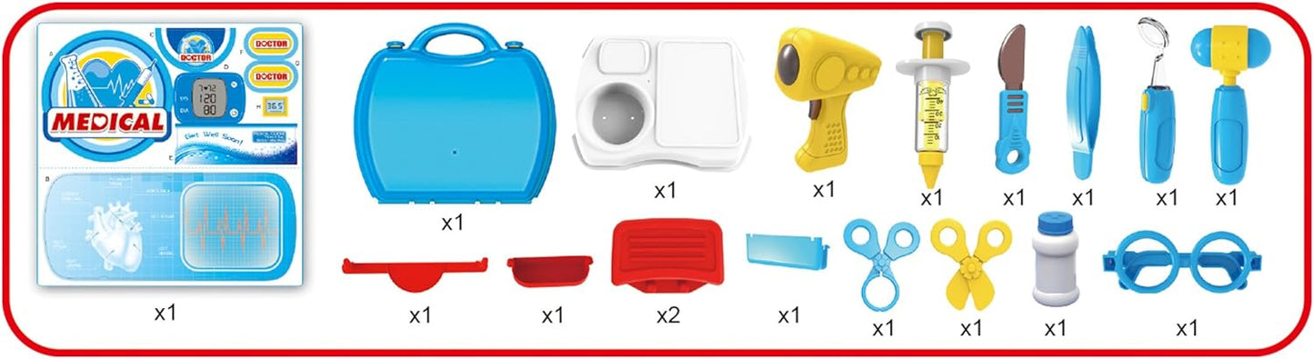 24 Pcs Doctor Play Toy Set for Toddlers | Pretend Imaginary Pretend Play Toy for Boys & Girls | Portable & Easy to Store Unique Play Set