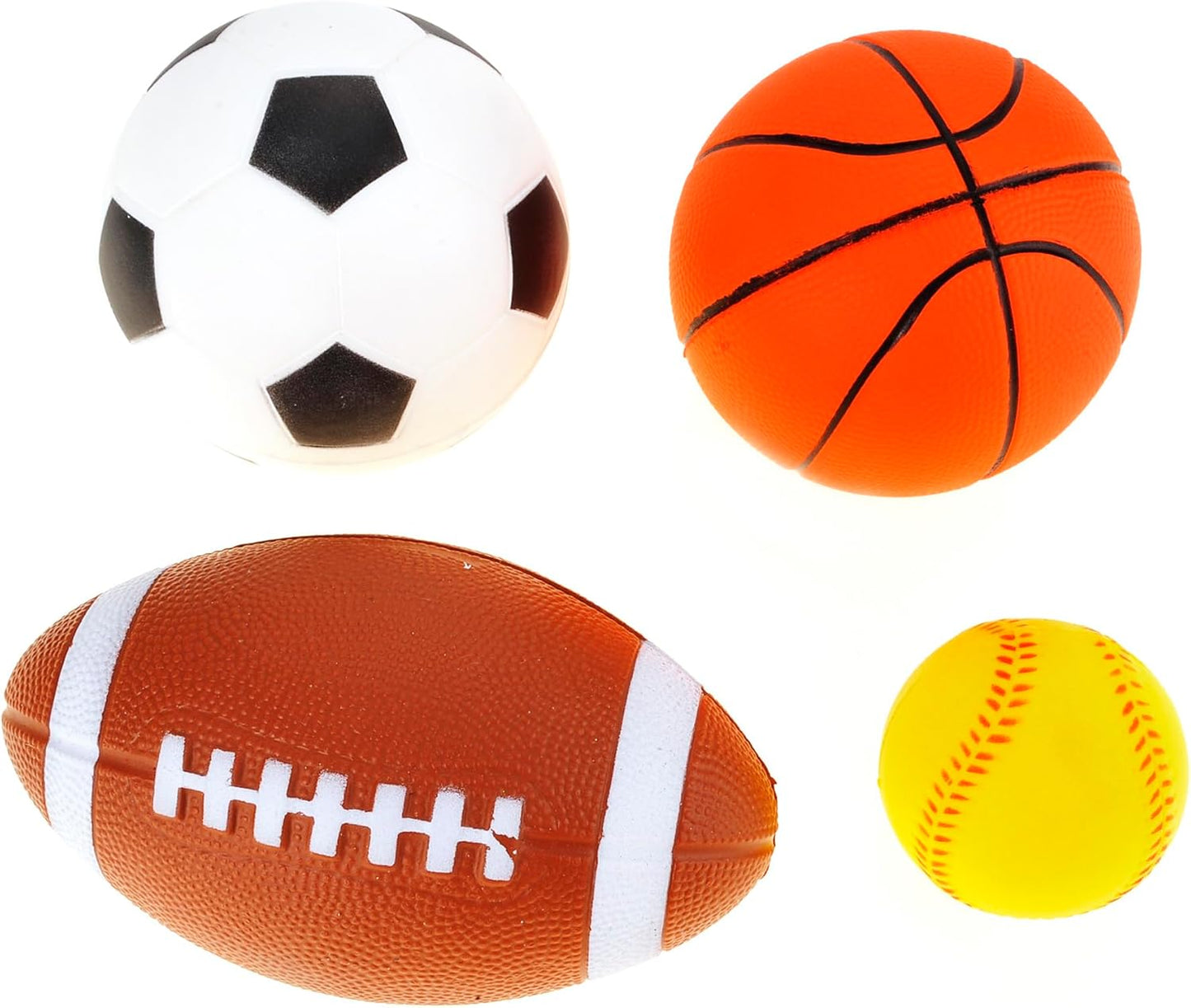 Foam Sports Toys for Toddlers 1-3 | Soft Soccer Ball, Football, Basketball & Baseball Set | Safe, Non-Toxic Balls for Kids | Active Play, Outdoor Fun, Sports Ball Set for Early Development
