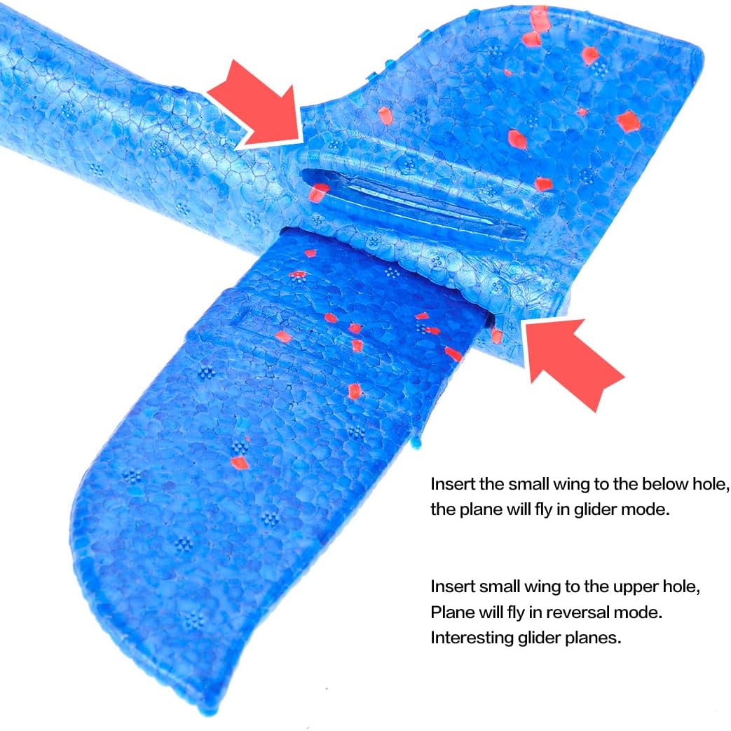 17.5" Toy Throwing Foam Airplane | 2 Pack of Foam Gliding Airplane | Outdoor Sports Toys and Party Favors