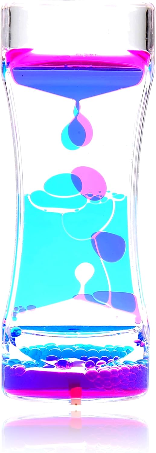 3 Packs Liquid Motion Bubblers Sensory Toys, Liquid Bubble Timer Fidget Stress Relief Desk Toys Visual Oil Timer Calming Anxiety, ADHD & Autism Handheld Water Game