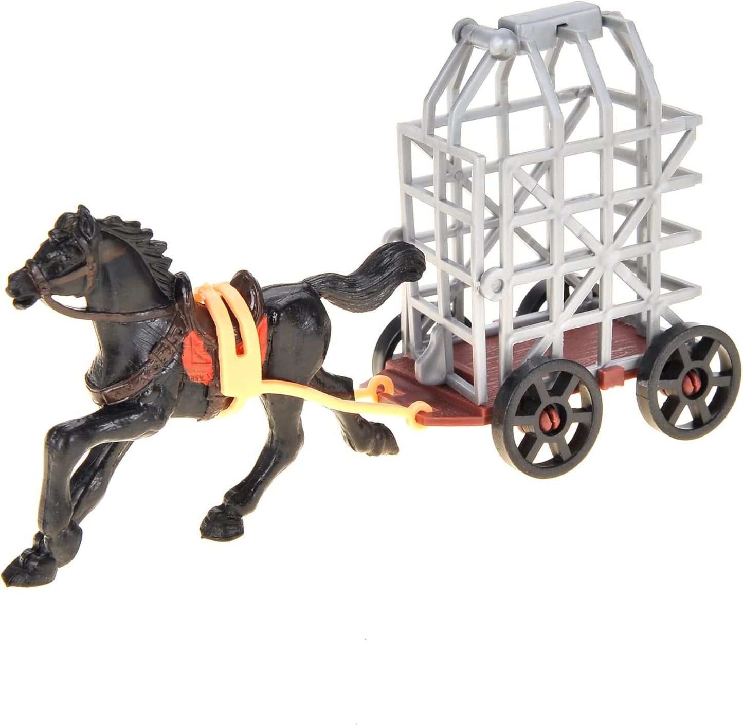 Roman Era Kingdom Action Figures with Toy Armys, Knights, Horse, Castle, Treasure Chests, Catapult and Figurines Playset for Kids