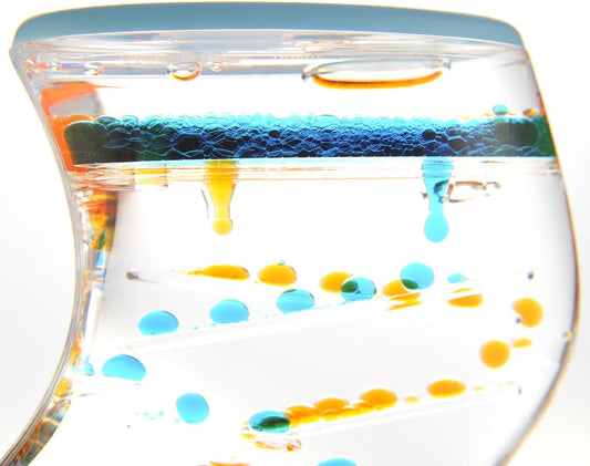 Liquid Motion Bubbler Sensory Toy, Relaxing and Calming for Anxiety, Autism & ADHD Fun Spiral Bubbler Timer Fidget Toy Gift for Kids and Adults Decorate Desktops, Home, Room, Or Classrooms