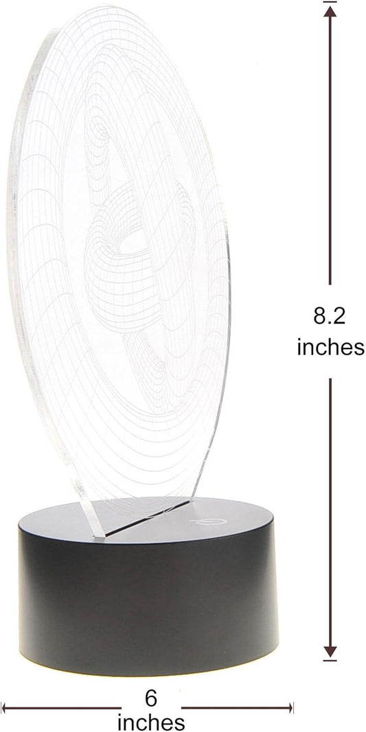 3D LED Night Light Optical Illusion Rings, Desk Table Lamp Color Change Multi Effects Functions | 7 Colors USB Powered Birthday & Party Gift