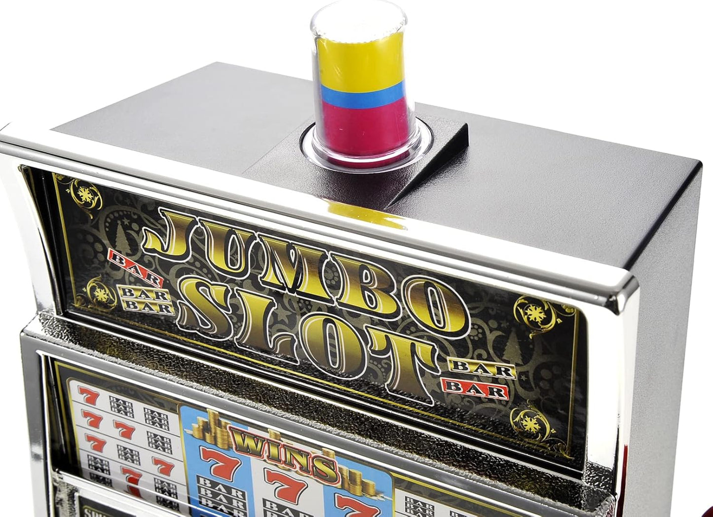 Jumbo Slot Machine Coin Bank | Casino Toy Slots Piggy Bank | Flashing Lights and Jackpot Sounds