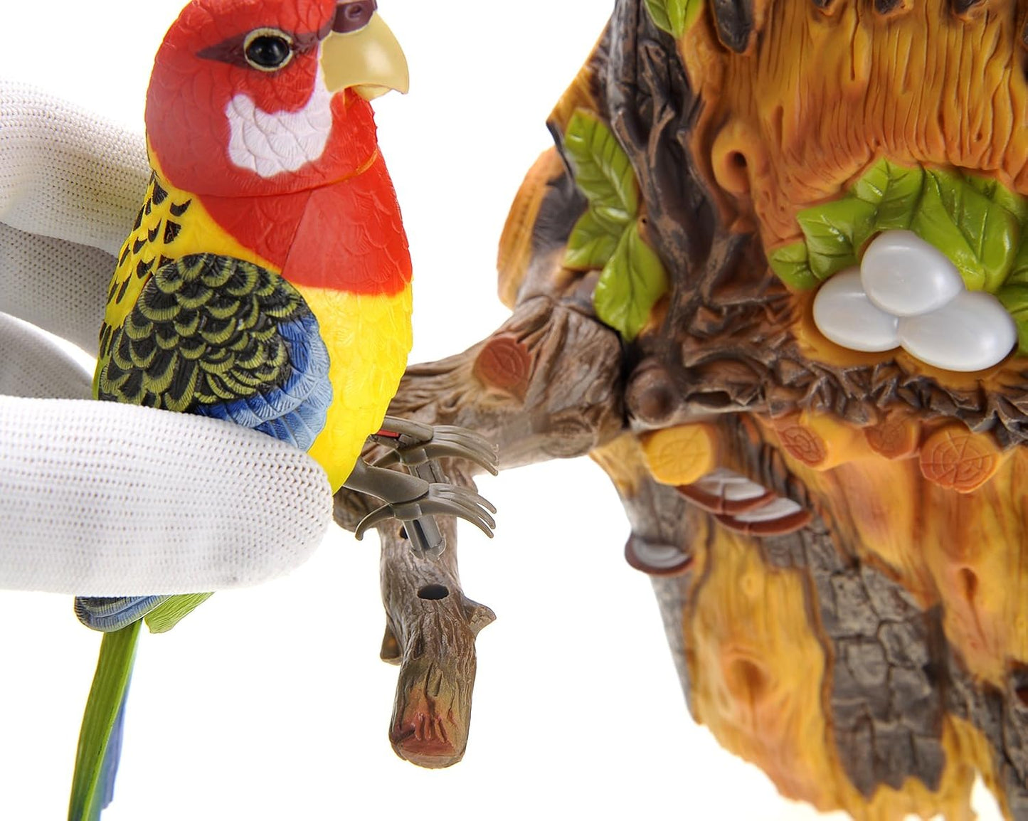 Wall Decor Dancing Bird with Noise Sensor, Sound Activated Chirping Bird, Realistic Nature Decoration