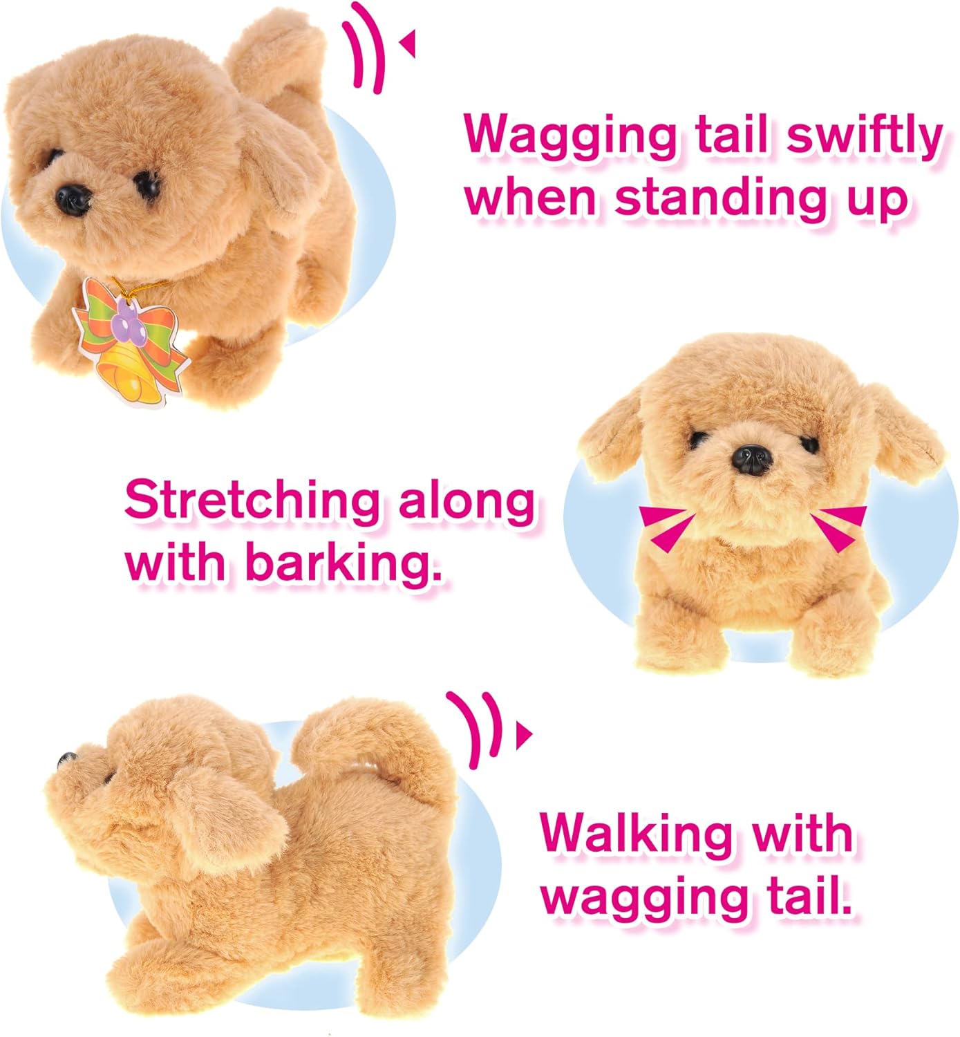 PowerTRC Interactive Golden Retriever Toy Puppy | Walking and Barking Pet for Kids | Realistic Design with Soft Fur | Fun Gift for Boys and Girls
