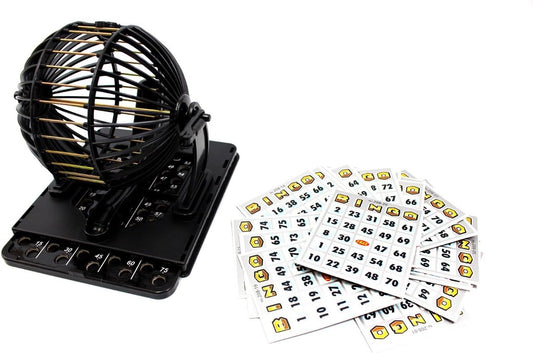 Bingo Machine Cage Game Set | with Bingo Balls | Classic Cage | Bingo Tray (Classic Version)