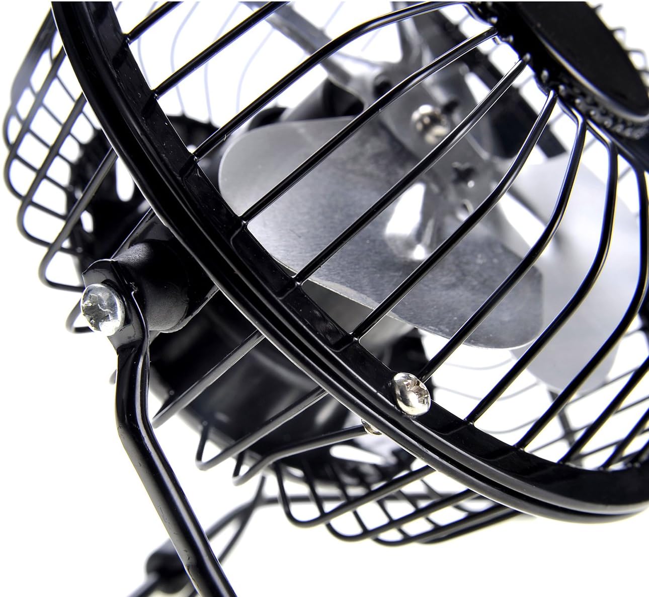 Mini USB Table Desk Personal Fan (Metal Design, Quiet Operation 3.9' USB Cable, High Compatibility)