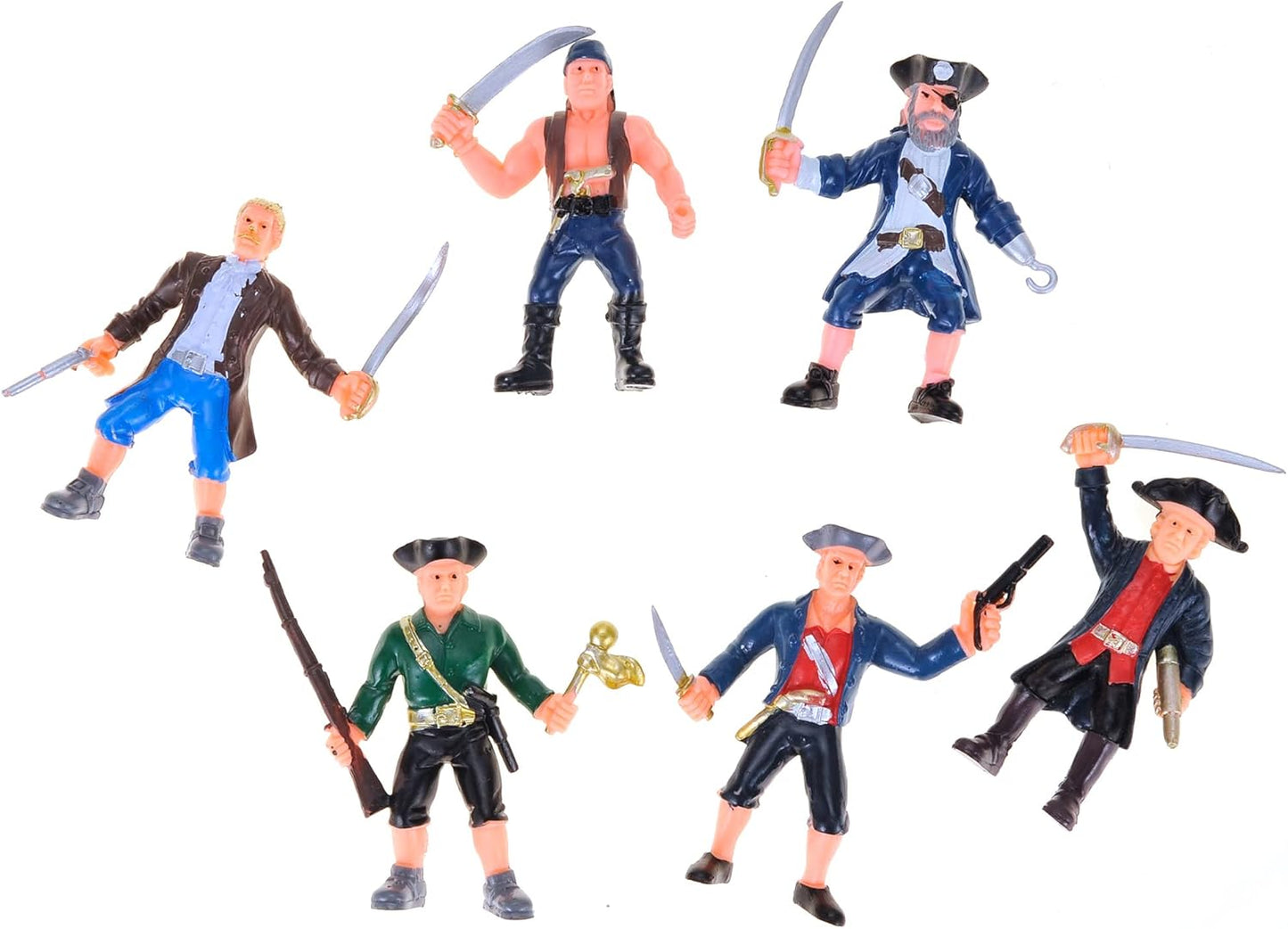 Pirate Action Figures with Pirates, Sea Monsters, Boats, Treasure Chests, Cannons and Figurines Playset for Kids