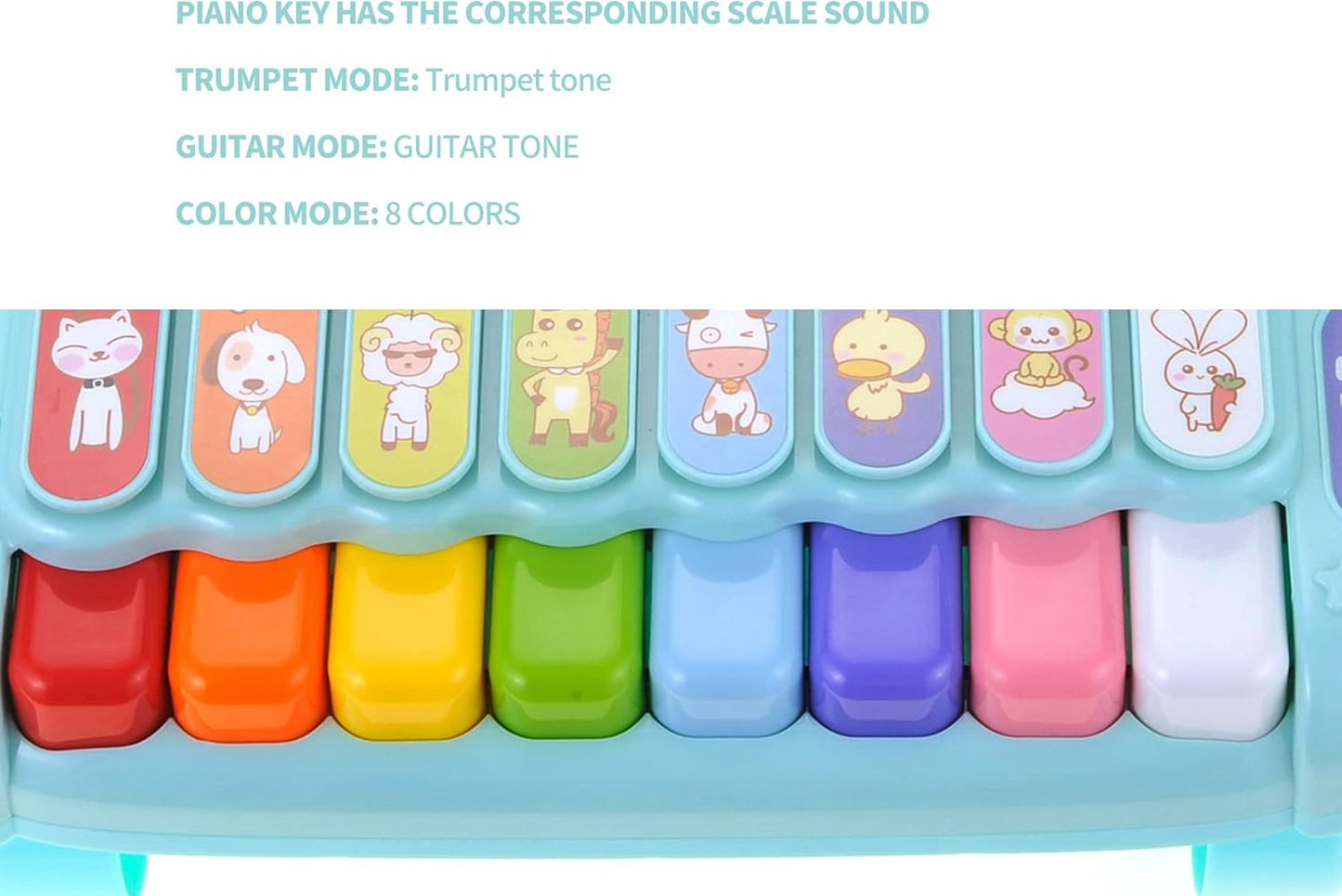3 in 1 Musical Instrument Toy for Baby & Toddler, Electronic Piano Keyboard with Xylophone and Drum Set, Learning Toy with Lights and Sound, Educational Montessori Toys for Babies