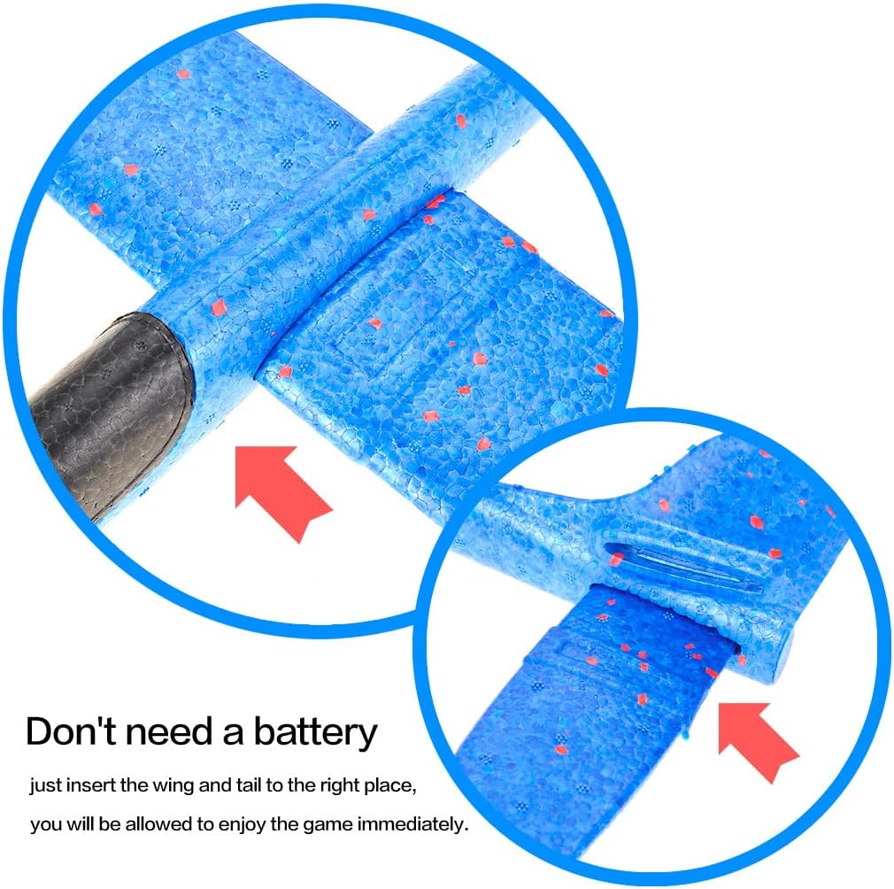 17.5" Toy Throwing Foam Airplane | 2 Pack of Foam Gliding Airplane | Outdoor Sports Toys and Party Favors