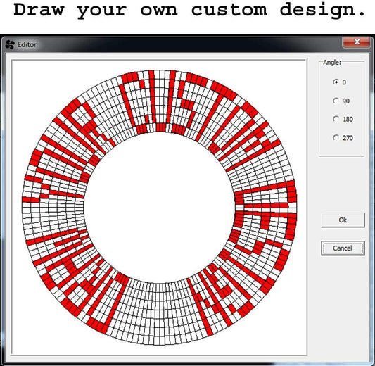 LED Programmable Message Fan - USB Powered Green LED Fan with Soft Blades, Customizable Text, and Custom Software for Personalized Messages and Creative Displays