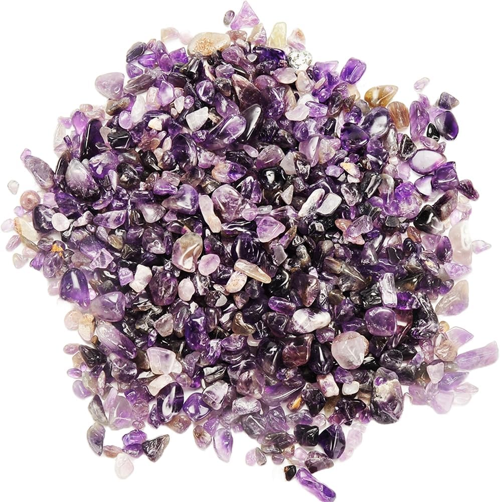 Crystals Gem Stones Decorative Rocks for Vase, Tumbled Turquoise Crystal Chips Bulk Healing Stones Fish Tank Gravel Filler Vase Filler Plants Decor 1 lb