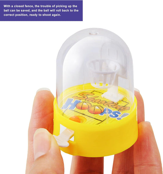 12 Pcs Mini Basketball Shooting Games Toys, Finger Handheld Basketball Desktop Fidget Game, Bag Fillers, Bulk Toys, Party Favors Decorations Birthday Carnival Prizes for Kids, Adults